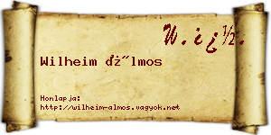 Wilheim Álmos névjegykártya